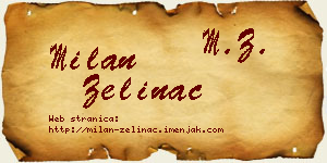 Milan Zelinac vizit kartica